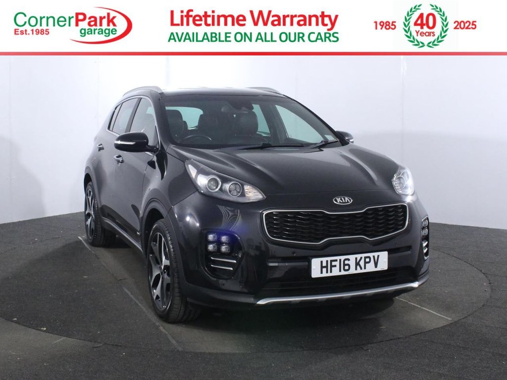 USED 2016 16 KIA SPORTAGE 1.6 T-GDi GT-Line SUV 5dr Petrol Manual AWD Euro 6 (174 bhp) FULL KIA SERVICE HISTORY - SAT NAV