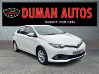 USED 2018 68 TOYOTA AURIS 1.8 VVT-h Icon Tech Hatchback 5dr Petrol Hybrid CVT Euro 6 (s/s) (136 ps) REVERSING CAMERA+ TRACTION CONTROL+ AUX+ USB+ DUAL CLIMATE CONTROL+ BLUETOOTH+ LANE KEEPING ASSIST+ CRUISE CONTROL+ FRONT ASSIST+ FORWARD COLLISION WARNING+ ENERGY MONITOR+ SAT NAV+ AUTO HEADLIGHTS+ KEYLESS+ 16 INCH ALLOY WHEELS+ 1 OWNER+
