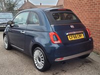 USED 2017 66 FIAT 500C 0.9 TwinAir Lounge Convertible 2dr Petrol Manual Euro 6 (s/s) (85 bhp) REAR PARKING SENSORS -