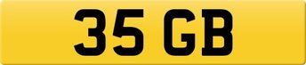 1970 PORSCHE MACAN NUMBER PLATE FOR SALE '35 GB' &pound;30000.00