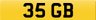 USED 1970 PORSCHE MACAN NUMBER PLATE FOR SALE '35 GB' Number Plate &lsquo;35GB&rsquo; For Sale
