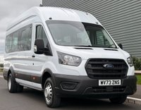 USED 2023 73 FORD TRANSIT 2.0 460 EcoBlue Leader Minibus Double Cab 5dr Diesel Auto RWD L4 H3 Euro 6 (s/s) (17 Seat, DRW) (165 ps) REAR AIR CON!!!