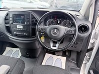 USED 2022 71 MERCEDES-BENZ VITO White 2.0 116 CDI Progressive Euro 6 panel van, 63,200 miles, ULEZ Compliant, Automatic, Bluetooth, Cruise, DAB, Reverse camera. Plus VAT @ 20%! This 2022 Mercedes Benz Vito 116 CDI Progressive offers exceptional provenance, having had only one owner and boasting a full service history with its last service completed on 06 November 2025 at 52,796 miles. This L3 XLWB model is powered by a 2.0 litre Euro 6 diesel engine delivering 161 bhp, and comes equipped with a 3 month warranty and a 12 month MOT provided on purchase. Notable features include a reversing camera with parking assistance, automatic headlights via the Headlight Assistant,