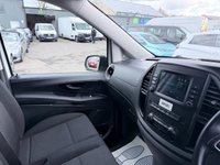 USED 2022 71 MERCEDES-BENZ VITO White 2.0 116 CDI Progressive Euro 6 panel van, 63,200 miles, ULEZ Compliant, Automatic, Bluetooth, Cruise, DAB, Reverse camera. Plus VAT @ 20%! This 2022 Mercedes Benz Vito 116 CDI Progressive offers exceptional provenance, having had only one owner and boasting a full service history with its last service completed on 06 November 2025 at 52,796 miles. This L3 XLWB model is powered by a 2.0 litre Euro 6 diesel engine delivering 161 bhp, and comes equipped with a 3 month warranty and a 12 month MOT provided on purchase. Notable features include a reversing camera with parking assistance, automatic headlights via the Headlight Assistant,