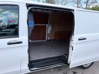USED 2022 71 MERCEDES-BENZ VITO White 2.0 116 CDI Progressive Euro 6 panel van, 63,200 miles, ULEZ Compliant, Automatic, Bluetooth, Cruise, DAB, Reverse camera. Plus VAT @ 20%! This 2022 Mercedes Benz Vito 116 CDI Progressive offers exceptional provenance, having had only one owner and boasting a full service history with its last service completed on 06 November 2025 at 52,796 miles. This L3 XLWB model is powered by a 2.0 litre Euro 6 diesel engine delivering 161 bhp, and comes equipped with a 3 month warranty and a 12 month MOT provided on purchase. Notable features include a reversing camera with parking assistance, automatic headlights via the Headlight Assistant,