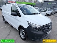 USED 2022 71 MERCEDES-BENZ VITO White 2.0 116 CDI Progressive Euro 6 panel van, 63,200 miles, ULEZ Compliant, Automatic, Bluetooth, Cruise, DAB, Reverse camera. Plus VAT @ 20%! This 2022 Mercedes Benz Vito 116 CDI Progressive offers exceptional provenance, having had only one owner and boasting a full service history with its last service completed on 06 November 2025 at 52,796 miles. This L3 XLWB model is powered by a 2.0 litre Euro 6 diesel engine delivering 161 bhp, and comes equipped with a 3 month warranty and a 12 month MOT provided on purchase. Notable features include a reversing camera with parking assistance, automatic headlights via the Headlight Assistant,
