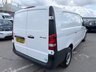 USED 2022 71 MERCEDES-BENZ VITO White 2.0 116 CDI Progressive Euro 6 panel van, 63,200 miles, ULEZ Compliant, Automatic, Bluetooth, Cruise, DAB, Reverse camera. Plus VAT @ 20%! This 2022 Mercedes Benz Vito 116 CDI Progressive offers exceptional provenance, having had only one owner and boasting a full service history with its last service completed on 06 November 2025 at 52,796 miles. This L3 XLWB model is powered by a 2.0 litre Euro 6 diesel engine delivering 161 bhp, and comes equipped with a 3 month warranty and a 12 month MOT provided on purchase. Notable features include a reversing camera with parking assistance, automatic headlights via the Headlight Assistant,