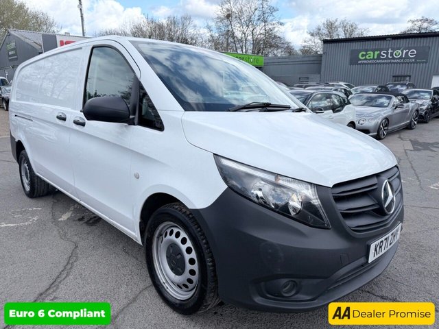View our Mercedes-Benz Vito White 2.0 116 CDI Progressive Euro 6 panel van, 63,200 miles, ULEZ Compliant, Automatic, Bluetooth, Cruise, DAB, Reverse camera. Plus VAT @ 20%!