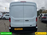 USED 2022 72 FORD TRANSIT White 2.0 350 EcoBlue Euro 6 panel van, 33,100 miles, ULEZ compliant, 6-Speed manual, Air Conditioning, Bluetooth, DAB, Rear sensors. Plus VAT @ 20%! This 2022 Ford Transit 350 Leader presents an exceptional opportunity with its remarkably low mileage of just 33,100 miles, especially for a vehicle of its age, and benefits from having had only one owner from new. This Euro 6 compliant 2.0 litre diesel van, registered in 2022, is the 2.0 350 EcoBlue Leader FWD L3 H2 model. It comes with a full 12 months MOT provided on purchase, and its last service was completed on 11 October 2023 at 13,675 miles, indicating excellent provenance. Notable featu