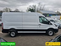 USED 2022 72 FORD TRANSIT White 2.0 350 EcoBlue Euro 6 panel van, 33,100 miles, ULEZ compliant, 6-Speed manual, Air Conditioning, Bluetooth, DAB, Rear sensors. Plus VAT @ 20%! This 2022 Ford Transit 350 Leader presents an exceptional opportunity with its remarkably low mileage of just 33,100 miles, especially for a vehicle of its age, and benefits from having had only one owner from new. This Euro 6 compliant 2.0 litre diesel van, registered in 2022, is the 2.0 350 EcoBlue Leader FWD L3 H2 model. It comes with a full 12 months MOT provided on purchase, and its last service was completed on 11 October 2023 at 13,675 miles, indicating excellent provenance. Notable featu