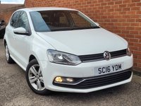 USED 2016 16 VOLKSWAGEN POLO 1.0 BlueMotion Tech Match Hatchback 5dr Petrol Manual Euro 6 (s/s) (60 ps) 