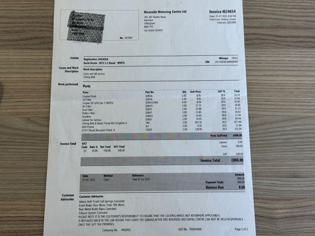 2013 Dacia Duster 1.5L Laureate 5dr