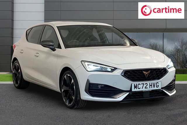 View our Cupra Leon 2.0 TSI VZ1 Hatchback 5dr Petrol DSG Euro 6 (s/s) (245 ps) Rear View Camera, Front / Rear Parking Sensors, Full Link Smartphone Intergration, Media System With Navigation, 18In Alloys