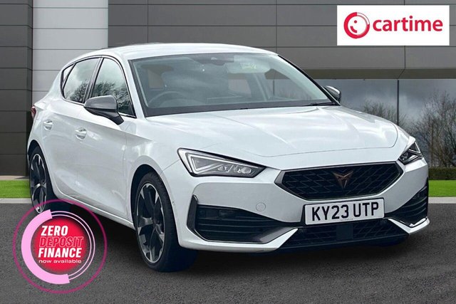 View our Cupra Leon 1.5 eTSI EVO V1 Hatchback 5dr Petrol Hybrid DSG Euro 6 (s/s) (150 ps) Rear View Camera, Front / Rear Parking Sensors, Full Link Smartphone Intergration, Safety And Driving Pack M, Media System Plus With Navigation