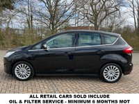 USED 2015 15 FORD C-MAX 1.6 TDCi Titanium MPV 5dr Diesel Manual Euro 5 (115 ps) This 2015 Ford C-Max Titanium in Panther Black Metallic has covered just 54k miles and comes with a good service history, recently serviced in April 2026.  Cheap to run with only &pound;35 road tax - Cruise control - Bluetooth - Rear parking sensors - Climate control - Heated front screen - 17" alloys  A comfortable and practical family MPV that&rsquo;s ready to drive away.