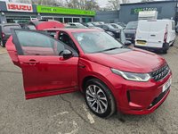 USED 2021 71 LAND ROVER DISCOVERY SPORT Red 1.5 P300e R-Dynamic HSE PHEV SUV, 78,707 miles, ULEZ, Automatic 4WD, Sat nav, 10in Screen, 20in alloys, CarPlay/Android Auto, Pano roof, Camera. This 2021 Land Rover Discovery Sport P300e R-Dynamic HSE boasts a full dealership service history, with its last service completed on 2025-10-03 at 70983 miles, offering peace of mind for its next owner. This four wheel drive, Euro 6 compliant plug in hybrid features a 1.5 litre petrol engine and comes with a 3 month warranty and 12 months MOT provided on purchase. Inside, you'll find luxurious 14 way heated electric seats with driver memory and two way manual headrests, alongside a premium Meri