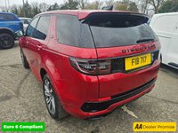 USED 2021 71 LAND ROVER DISCOVERY SPORT Red 1.5 P300e R-Dynamic HSE PHEV SUV, 78,707 miles, ULEZ, Automatic 4WD, Sat nav, 10in Screen, 20in alloys, CarPlay/Android Auto, Pano roof, Camera. This 2021 Land Rover Discovery Sport P300e R-Dynamic HSE boasts a full dealership service history, with its last service completed on 2025-10-03 at 70983 miles, offering peace of mind for its next owner. This four wheel drive, Euro 6 compliant plug in hybrid features a 1.5 litre petrol engine and comes with a 3 month warranty and 12 months MOT provided on purchase. Inside, you'll find luxurious 14 way heated electric seats with driver memory and two way manual headrests, alongside a premium Meri