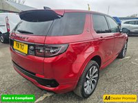 USED 2021 71 LAND ROVER DISCOVERY SPORT Red 1.5 P300e R-Dynamic HSE PHEV SUV, 78,707 miles, ULEZ, Automatic 4WD, Sat nav, 10in Screen, 20in alloys, CarPlay/Android Auto, Pano roof, Camera. This 2021 Land Rover Discovery Sport P300e R-Dynamic HSE boasts a full dealership service history, with its last service completed on 2025-10-03 at 70983 miles, offering peace of mind for its next owner. This four wheel drive, Euro 6 compliant plug in hybrid features a 1.5 litre petrol engine and comes with a 3 month warranty and 12 months MOT provided on purchase. Inside, you'll find luxurious 14 way heated electric seats with driver memory and two way manual headrests, alongside a premium Meri