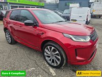 USED 2021 71 LAND ROVER DISCOVERY SPORT Red 1.5 P300e R-Dynamic HSE PHEV SUV, 78,707 miles, ULEZ, Automatic 4WD, Sat nav, 10in Screen, 20in alloys, CarPlay/Android Auto, Pano roof, Camera. This 2021 Land Rover Discovery Sport P300e R-Dynamic HSE boasts a full dealership service history, with its last service completed on 2025-10-03 at 70983 miles, offering peace of mind for its next owner. This four wheel drive, Euro 6 compliant plug in hybrid features a 1.5 litre petrol engine and comes with a 3 month warranty and 12 months MOT provided on purchase. Inside, you'll find luxurious 14 way heated electric seats with driver memory and two way manual headrests, alongside a premium Meri