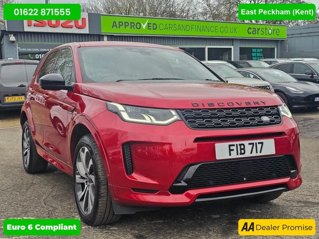 View our Land Rover Discovery Sport Red 1.5 P300e R-Dynamic HSE PHEV SUV, 78,707 miles, ULEZ, Automatic 4WD, Sat nav, 10in Screen, 20in alloys, CarPlay/Android Auto, Pano roof, Camera.
