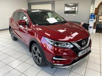 USED 2018 68 NISSAN QASHQAI 1.2 DIG-T Tekna SUV 5dr Petrol Manual Euro 6 (s/s) (115 ps) MAGNETIC RED METALLIC / BLACK TRIM / PANORAMIC GLASS ROOF / DUAL ZONE CLIMATE CONTROL / ELECTRIC WINDOWS / AUTO LIGHTS / WIPERS / CRUISE CONTROL / SPEED LIMITER / DAB TUNER / BOSE SPEAKERS / CD / AUX / USB / BLUETOOTH / SATNAV / 360 DEGREE CAMERAS / PARKING SENSORS / 19" ALLOYS / PRIVACY GLASS / MAIN DEALER SERVICE HISTORY / 7 SERVICES