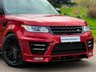 USED 2017 17 LAND ROVER RANGE ROVER SPORT 3.0 SD V6 AUTOBIOGRAPHY DYNAMIC LUMMA KIT BLACK PACK 7 SEATS OPEN PAN ROOF REAR ENTERTAINMENT HEAT & COOL SEATS SAT NAV TV REAR CAM STEPS 306 BHP REAR ENTERTAINMENT~HEAT+COOL SEATS
