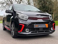 USED 2018 68 KIA PICANTO 1.0 T-GDi GT-Line S Hatchback 5dr Petrol Manual Euro 6 (99 bhp) GOOD HISTORY/FULL LEATHER/2 KEYS