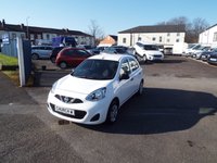 USED 2016 16 NISSAN MICRA 1.2 Visia Hatchback 5dr Petrol Manual Euro 5 (80 ps) &pound;35 ROAD TAX
