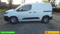 USED 2020 20 PEUGEOT PARTNER White 1.5 BlueHDi Euro 6 panel van, 44,000 miles, ULEZ compliant, 5-Speed manual, A/C, Bluetooth, Cruise, DAB, Rear sensors. No VAT! Boasting exceptionally low mileage for its age, this 2020 Peugeot Partner presents a superb opportunity for discerning buyers.  This one owner vehicle has covered just 44,000 miles and benefits from a full service history, with its last service completed on 2025-12-04 at 43,323 miles.  The Professional trim level, featuring the 1.5 BlueHDi 1000 engine, is a Euro 6 compliant diesel model.  For your peace of mind, it will be supplied with a 12 month MOT upon purchase.  This Peugeot Partner is equi