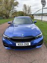 USED 2021 21 BMW 3 SERIES 2.0 330e 12kWh M Sport Saloon 4dr Petrol Plug-in Hybrid Auto Euro 6 (s/s) (292 ps) **PORTIMAO BLUE PAINT**FSH**M-SPORT PRO PACK**