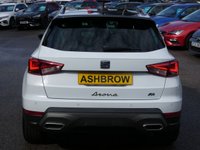 USED 2022 22 SEAT ARONA 1.0 TSI FR Sport 5d DSG 110 S/S 1 OWNER, FULL SERVICE HISTORY, SAT NAV, DIGITAL COCKPIT, HEATED SEATS, WIRELESS PHONE CHARGER, APPLE CARPLAY ANDROID AUTO & MIRROR LINK, DAB RADIO, BLUETOOTH PHONE & MUSIC, REAR PARKING SENSORS WITH DISPLAY, CRUISE CONTROL & SPEED LIMITER, LANE ASSIST, FRONT ASSIST, DSG AUTOMATIC, 18 INCH ALLOYS, LED DAYTIME RUNNING LIGHTS, TINTED GLASS, BLACK LEATHER ALCANTARA, RAIN & LIGHT SENSORS, AUTO DIMMING REAR VIEW MIRROR, CLIMATE CONTROL, INTERIOR LED LIGHTS, VOICE CONTROL, DRIVE SELECT