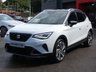 USED 2022 22 SEAT ARONA 1.0 TSI FR Sport 5d DSG 110 S/S 1 OWNER, FULL SERVICE HISTORY, SAT NAV, DIGITAL COCKPIT, HEATED SEATS, WIRELESS PHONE CHARGER, APPLE CARPLAY ANDROID AUTO & MIRROR LINK, DAB RADIO, BLUETOOTH PHONE & MUSIC, REAR PARKING SENSORS WITH DISPLAY, CRUISE CONTROL & SPEED LIMITER, LANE ASSIST, FRONT ASSIST, DSG AUTOMATIC, 18 INCH ALLOYS, LED DAYTIME RUNNING LIGHTS, TINTED GLASS, BLACK LEATHER ALCANTARA, RAIN & LIGHT SENSORS, AUTO DIMMING REAR VIEW MIRROR, CLIMATE CONTROL, INTERIOR LED LIGHTS, VOICE CONTROL, DRIVE SELECT