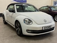 USED 2013 13 VOLKSWAGEN BEETLE 1.4 TSi 60s Cabriolet 2 Door Petrol Manual Euro 5 (160 ps) TWO TONE BLACK & RED LEATHER SEATS