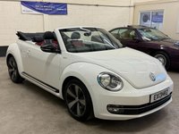 USED 2013 13 VOLKSWAGEN BEETLE 1.4 TSi 60s Cabriolet 2 Door Petrol Manual Euro 5 (160 ps) TWO TONE BLACK & RED LEATHER SEATS
