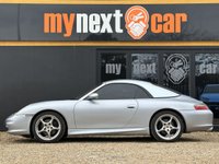 USED 2002 02 PORSCHE 911 3.6 996 Carrera 2 Cabriolet Tiptronic S 2dr FINISHED IN SILVER WITH FULL BLACK LEATHER SEATS + FULL SERVICE HISTORY + COLOUR CODED HARDTOP + BOSE SOUND SYSTEM + TIPTRONIC + 18" ALLOY WHEELS + CRUISE CONTROL + DIGITAL TRIP COMPUTER + AIRCON + HPI CLEAR + 2 KEYS