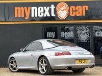 USED 2002 02 PORSCHE 911 3.6 996 Carrera 2 Cabriolet Tiptronic S 2dr FINISHED IN SILVER WITH FULL BLACK LEATHER SEATS + FULL SERVICE HISTORY + COLOUR CODED HARDTOP + BOSE SOUND SYSTEM + TIPTRONIC + 18" ALLOY WHEELS + CRUISE CONTROL + DIGITAL TRIP COMPUTER + AIRCON + HPI CLEAR + 2 KEYS