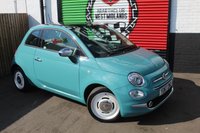 USED 2017 67 FIAT 500 1.2 Anniversario Hatchback 3dr Petrol Manual Euro 6 (s/s) (69 bhp) FINISHED IN RIVIERA GREEN--VINTAGE ALLOYS