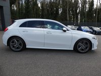 USED 2021 21 MERCEDES-BENZ A-CLASS 1.3 A200 AMG Line (Executive) 5d 7G-DCT 163 S/S 1 OWNER, FULL SERVICE HISTORY, DIGITAL DASH, SAT NAV, APPLE CARPLAY / ANDROID, REAR CAMERA, PARK ASSIST, FRONT & REAR PARKING SENSORS, HEATED SEATS, LANE KEEPING ASSIST, DAB RADIO, BLUETOOTH, CRUISE CONTROL & SPEED LIMITER, VOICE CONTROL, AUTOMATIC GEARBOX, START STOP, LED LIGHTS & DAYTIME RUNNING LIGHTS, 18 INCH ALLOY WHEELS, PRIVACY GLASS, LEATHER ALCANTARA INTERIOR, TIPTRONIC LEATHER FLAT BOTTOM MFSWA, POWER FOLDING MIRRORS, KEYLESS START, RAIN & LIGHT SENSORS