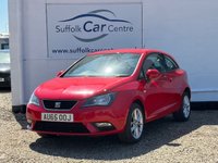 USED 2015 65 SEAT IBIZA 1.4 Toca Sport Coupe 3dr Petrol Manual Euro 5 (85 ps) www.suffolkcarcentre.co.uk - Located at Lowestoft