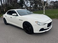 USED 2015 15 MASERATI GHIBLI 3.0D V6 Saloon 4dr Diesel ZF Euro 5 (s/s) (275 ps) GREAT VALUE MASERATI IN WHITE WITH BLACK LEATHER
