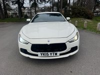 USED 2015 15 MASERATI GHIBLI 3.0D V6 Saloon 4dr Diesel ZF Euro 5 (s/s) (275 ps) GREAT VALUE MASERATI IN WHITE WITH BLACK LEATHER