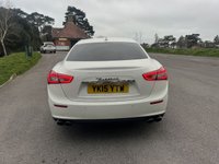 USED 2015 15 MASERATI GHIBLI 3.0D V6 Saloon 4dr Diesel ZF Euro 5 (s/s) (275 ps) GREAT VALUE MASERATI IN WHITE WITH BLACK LEATHER