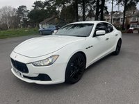 USED 2015 15 MASERATI GHIBLI 3.0D V6 Saloon 4dr Diesel ZF Euro 5 (s/s) (275 ps) GREAT VALUE MASERATI IN WHITE WITH BLACK LEATHER