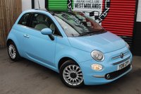 USED 2016 16 FIAT 500 1.2 Lounge Hatchback 3dr Petrol Manual Euro 6 (s/s) (69 bhp) FINISHED IN THE EVER POPULAR VOLARE BLUE