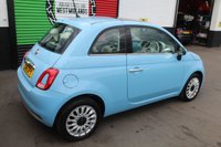 USED 2016 16 FIAT 500 1.2 Lounge Hatchback 3dr Petrol Manual Euro 6 (s/s) (69 bhp) FINISHED IN THE EVER POPULAR VOLARE BLUE