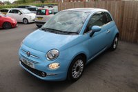 USED 2016 16 FIAT 500 1.2 Lounge Hatchback 3dr Petrol Manual Euro 6 (s/s) (69 bhp) FINISHED IN THE EVER POPULAR VOLARE BLUE