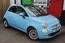 USED 2016 16 FIAT 500 1.2 Lounge Hatchback 3dr Petrol Manual Euro 6 (s/s) (69 bhp) FINISHED IN THE EVER POPULAR VOLARE BLUE