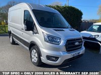 USED 2025 75 FORD TRANSIT 350 LIMITED L2 H2 MWB MEDIUM HIGH FWD 2.0 ECO BLUE 130PS AUTO One Company Owner, Less Than 2000 Miles, Ford Warranty Till September 2028, Top Of Range Limited Model With All The Desirable Features As Standard! Stunning Looking Van In Moondust Silver!