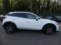 USED 2017 67 MAZDA CX-3 2.0 SKYACTIV-G Sport Nav 5d 4WD 150 S/S SAT NAV, HEAD-UP DISPLAY, REVERSING CAMERA, APPLE CARPLAY / ANDROID AUTO, HEATED SEATS & STEERING WHEEL, BOSE SOUND SYSTEM, REAR PARKING SENSORS, CRUISE CONTROL & SPEED LIMITER, LANE DEPARTURE WARNING SYSTEM, BLACK PART LEATHER INTERIOR, KEYLESS ENTRY & START, 18 INCH ALLOY WHEELS, PRIVACY GLASS, DAB RADIO, BLUETOOTH, RAIN & LIGHT SENSORS, MANUAL 6 SPEED, 4X4, ELECTRIC FOLDING HEATED DOOR MIRRORS, AUTOMATIC CLIMATE CONTROL AIR CON, HILL HOLD ASSIST, 2 x USB PORTS, ISO FIX, SERVICE HISTORY