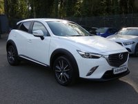 USED 2017 67 MAZDA CX-3 2.0 SKYACTIV-G Sport Nav 5d 4WD 150 S/S SAT NAV, HEAD-UP DISPLAY, REVERSING CAMERA, APPLE CARPLAY / ANDROID AUTO, HEATED SEATS & STEERING WHEEL, BOSE SOUND SYSTEM, REAR PARKING SENSORS, CRUISE CONTROL & SPEED LIMITER, LANE DEPARTURE WARNING SYSTEM, BLACK PART LEATHER INTERIOR, KEYLESS ENTRY & START, 18 INCH ALLOY WHEELS, PRIVACY GLASS, DAB RADIO, BLUETOOTH, RAIN & LIGHT SENSORS, MANUAL 6 SPEED, 4X4, ELECTRIC FOLDING HEATED DOOR MIRRORS, AUTOMATIC CLIMATE CONTROL AIR CON, HILL HOLD ASSIST, 2 x USB PORTS, ISO FIX, SERVICE HISTORY